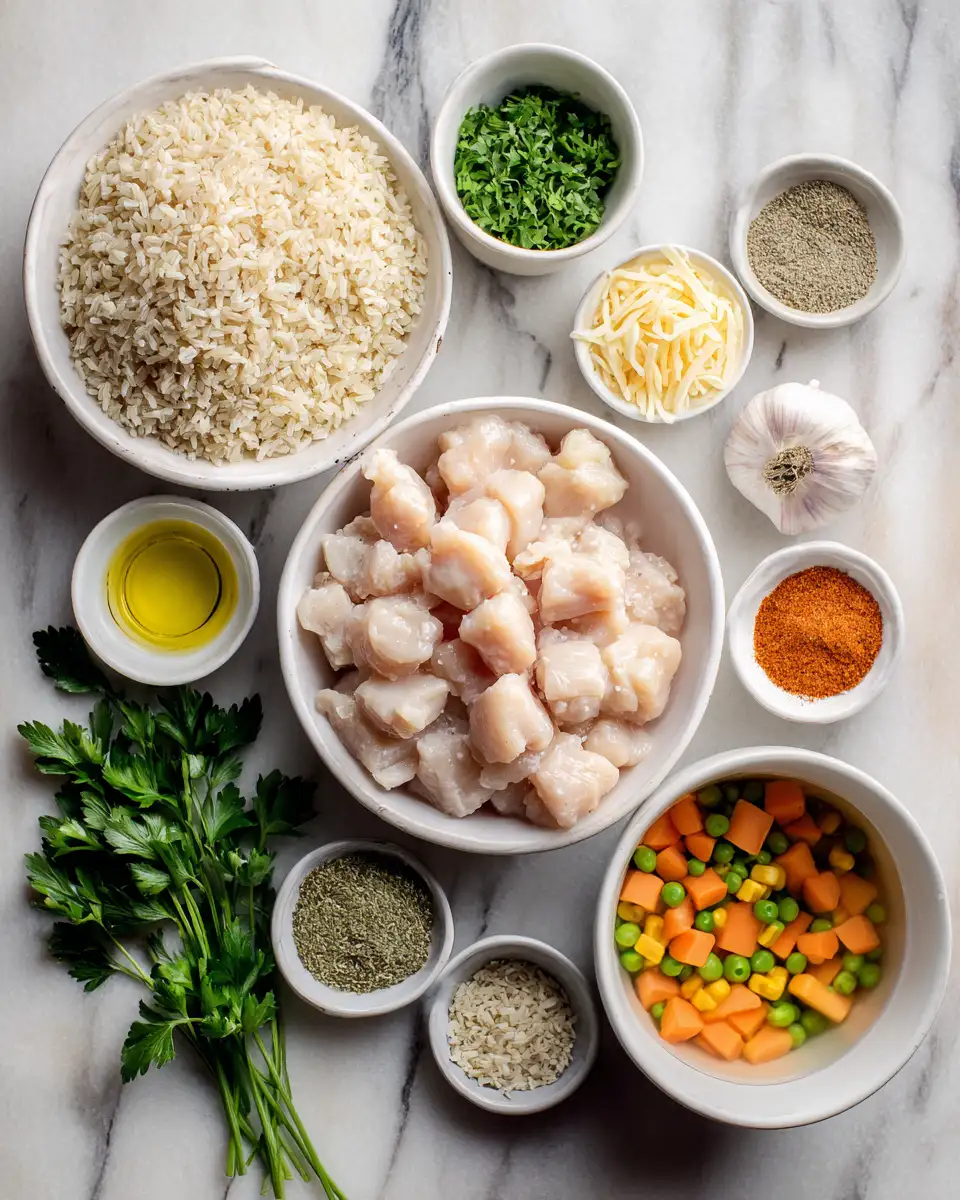 Ingredients for Effortless Chicken and Rice Meal Prep for a Week of Deliciousness