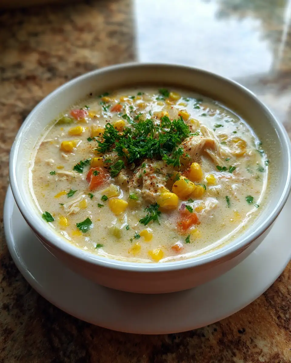 Cozy Up with Creamy Chicken Corn Chowder in the Crockpot 6 Final dish - Cozy Up with Creamy Chicken Corn Chowder in the Crockpot