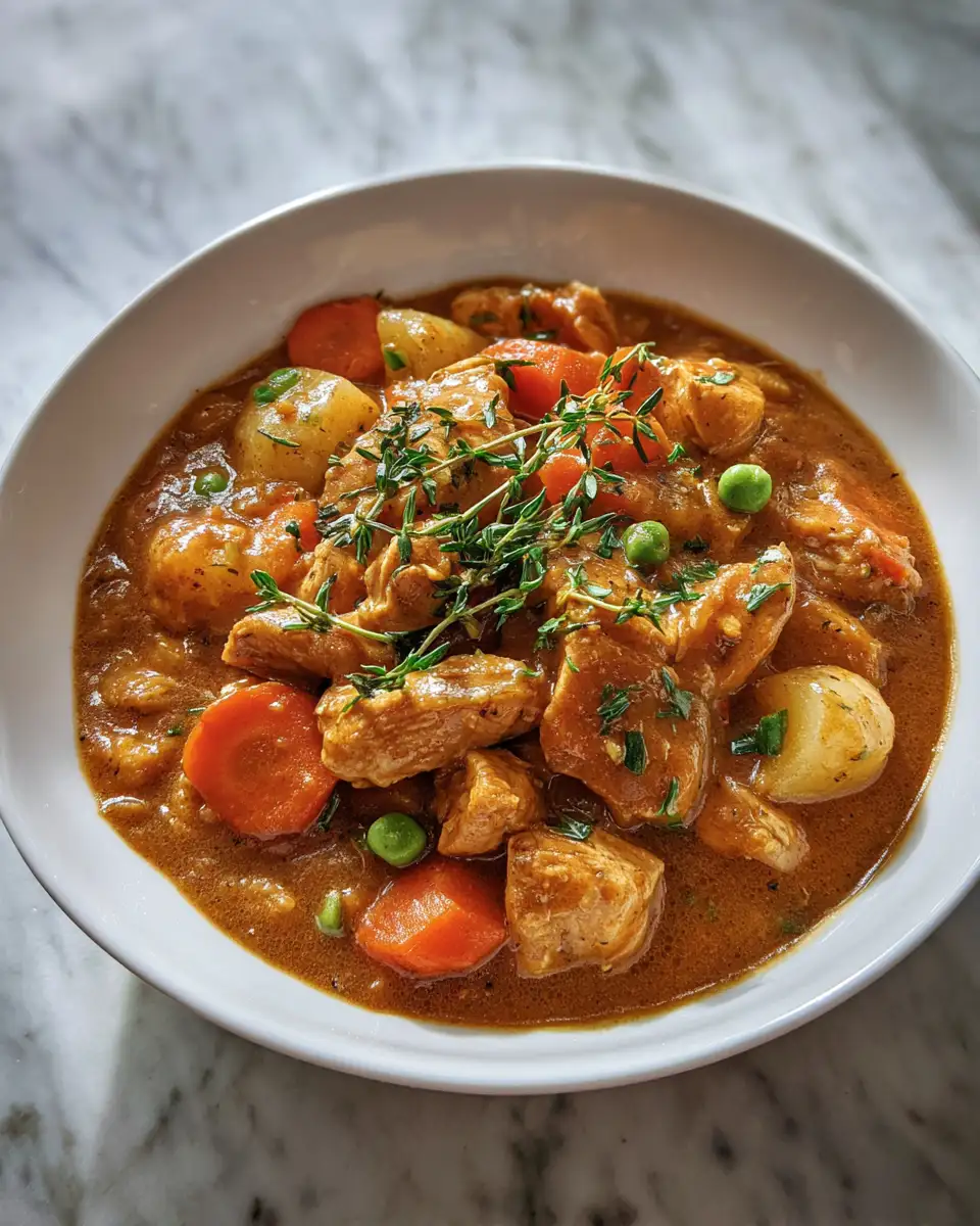 Final dish - Cozy Comfort: Irresistible Chicken Stew Magic in Your Slow Cooker