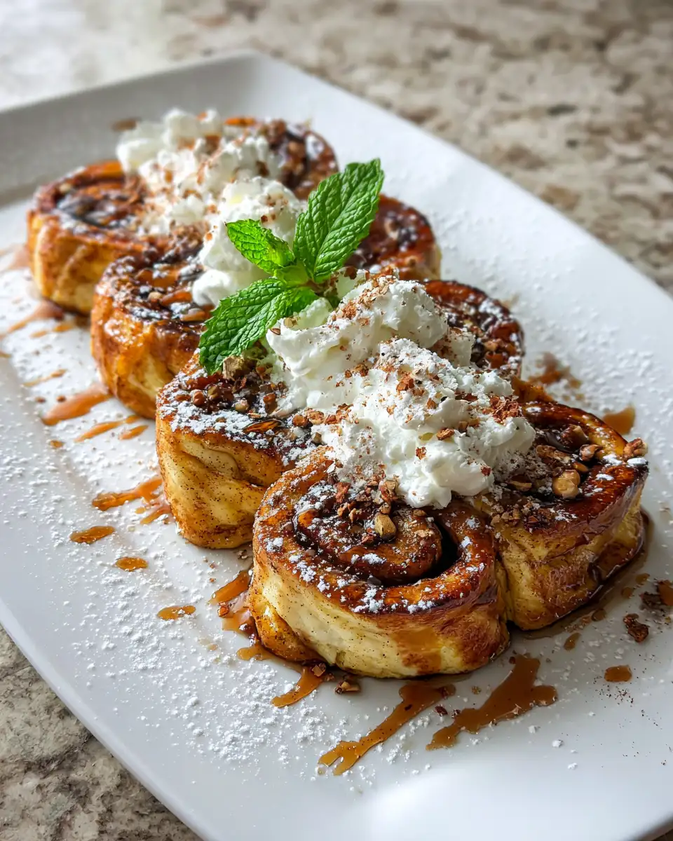 Final dish - Indulge in Sweet Bliss with Cinnamon Roll French Toast Roll-Ups