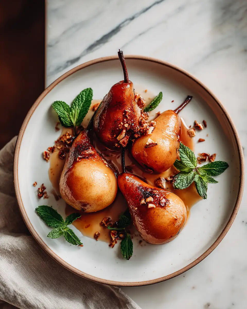 Sweet Nostalgia: Classic Cinnamon Honey Baked Pears Delight 6 Final dish - Sweet Nostalgia: Classic Cinnamon Honey Baked Pears Delight