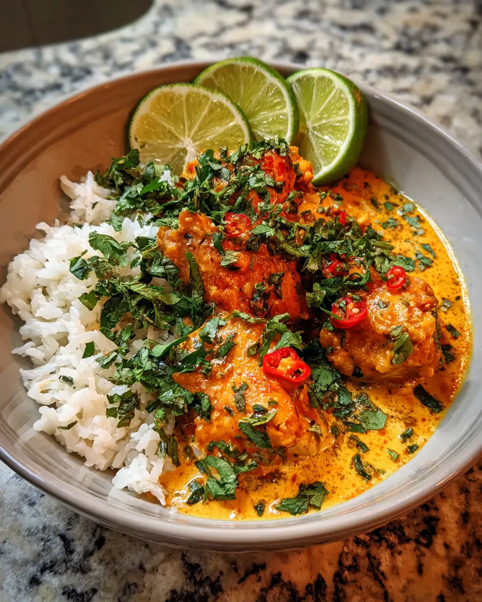 Zesty Flavors Unleashed Coconut Lime Chicken Curry Delight 6 Final dish - Zesty Flavors Unleashed Coconut Lime Chicken Curry Delight