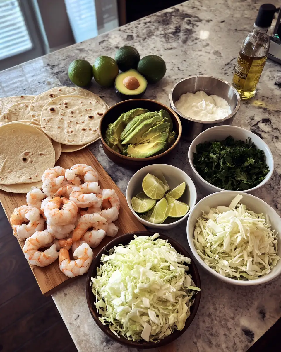 Tropical Flavor Fiesta with Coconut Lime Shrimp Tacos 4 Ingredients for Tropical Flavor Fiesta with Coconut Lime Shrimp Tacos