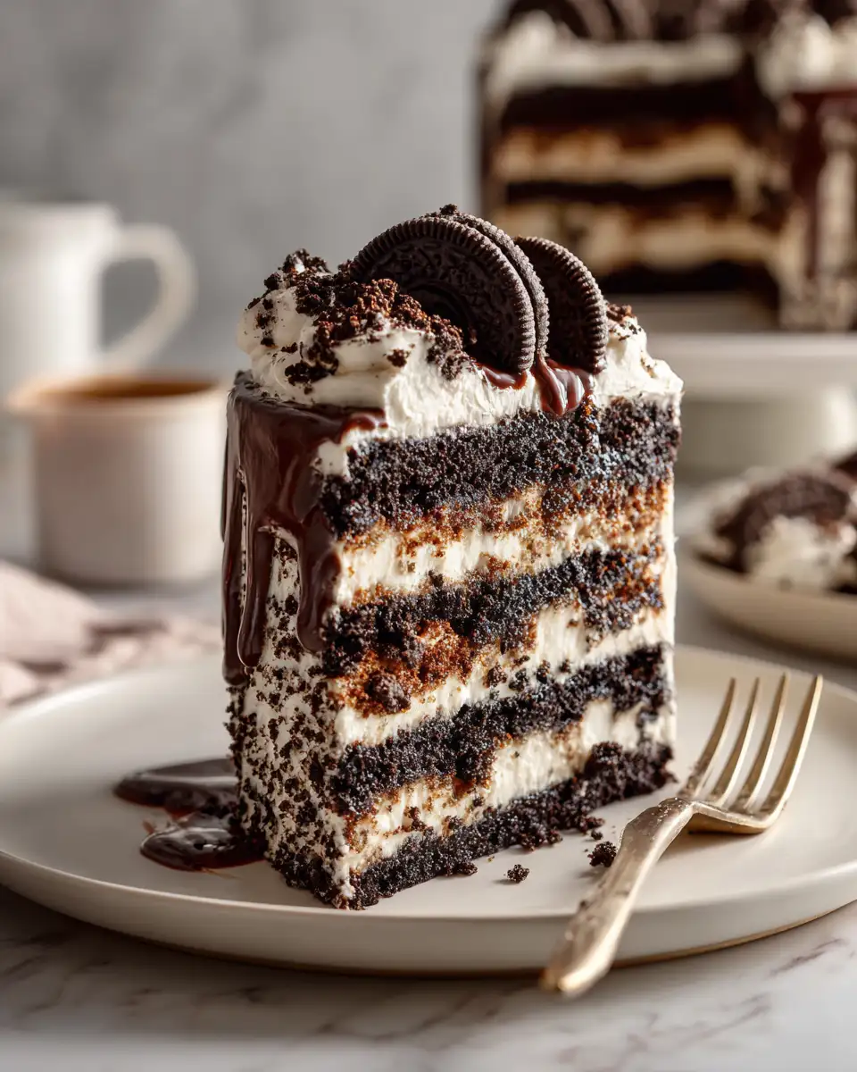 Final dish - Indulge in Layers of Delight: Cookies & Cream Smith Island Cake Extravaganza