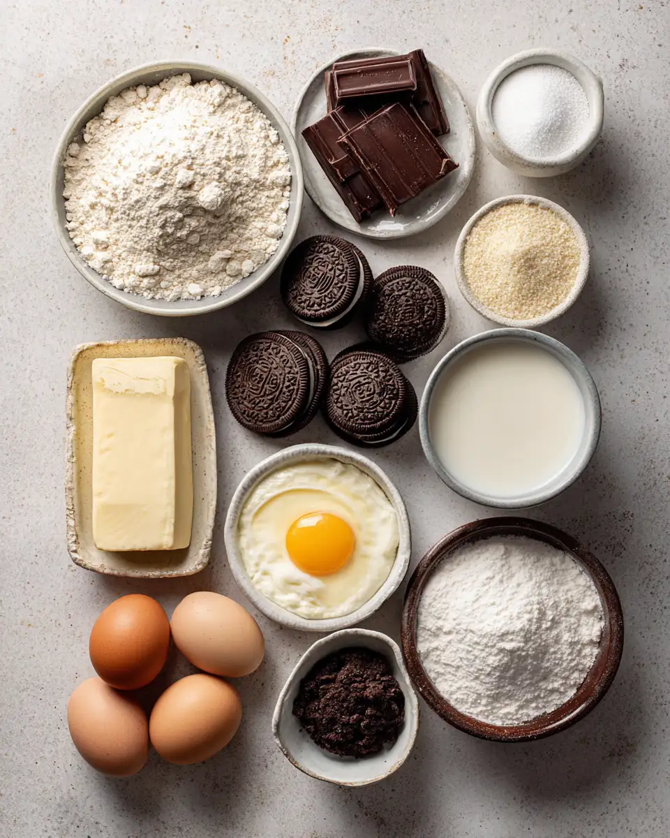 Ingredients for Indulge in Layers of Delight: Cookies & Cream Smith Island Cake Extravaganza