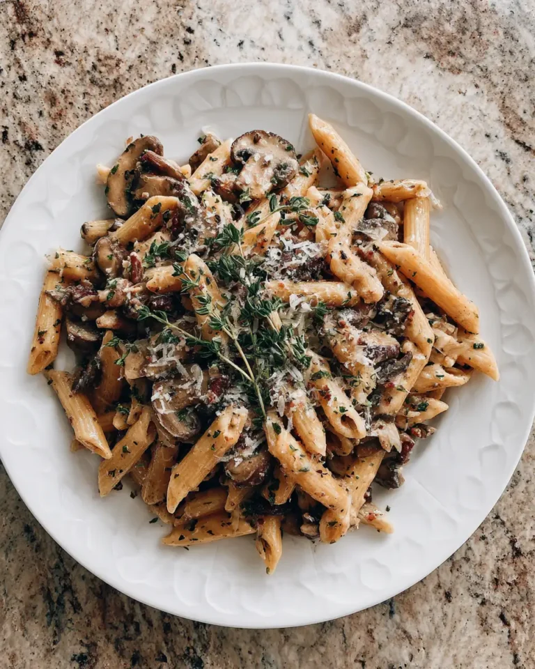 Indulge in the Warmth of Cozy Tuscan Mushroom Pasta - Featured Image