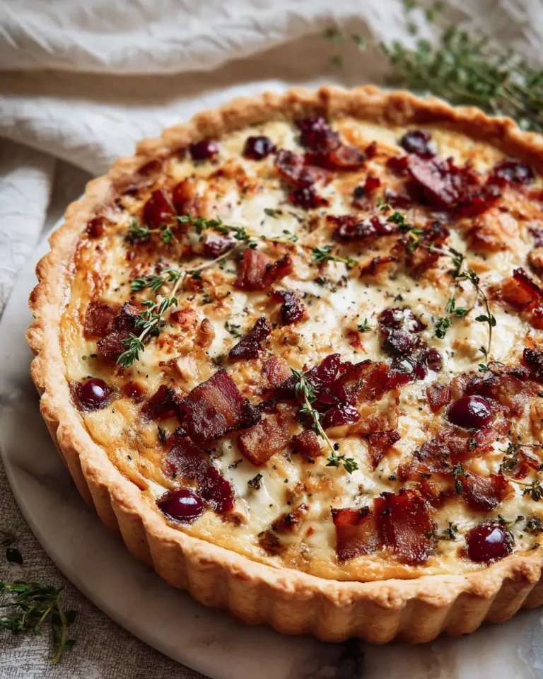 Irresistible Cranberry Brie Tart with Pancetta & Thyme for Your Next Gathering - Featured Image