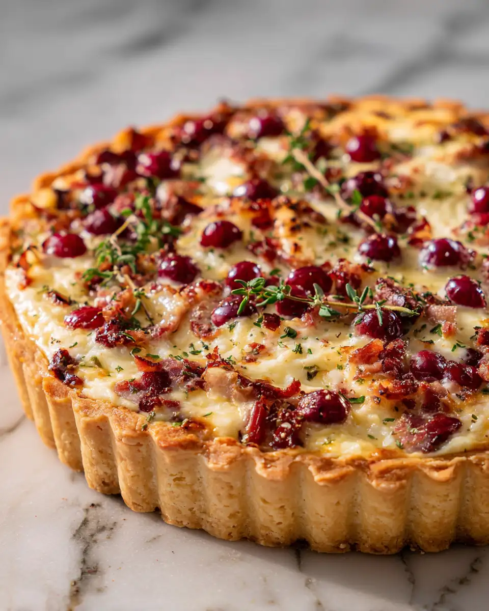 Final dish - Irresistible Cranberry Brie Tart with Pancetta & Thyme for Your Next Gathering