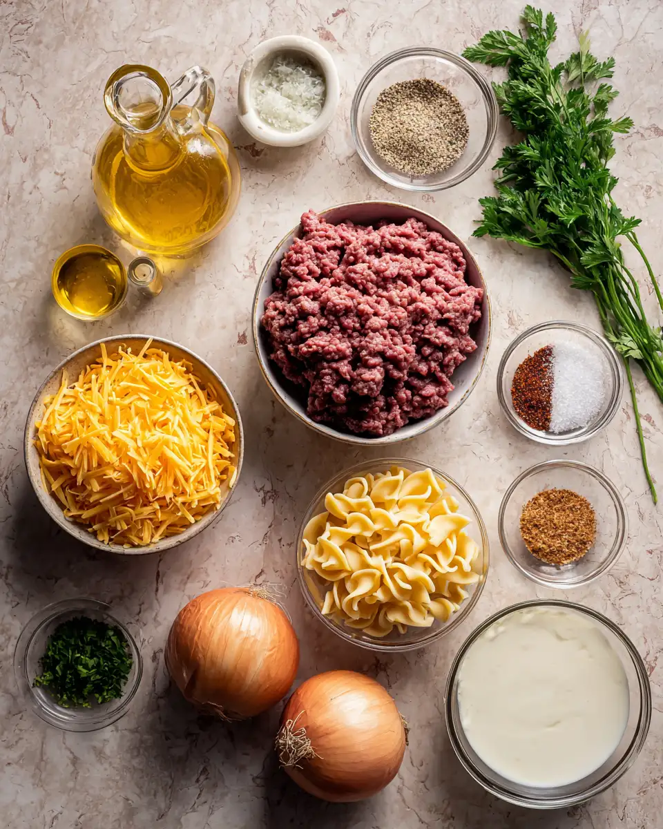 Ingredients for Ultimate Comfort: Dive into Dreamy Creamy Beef and Noodles
