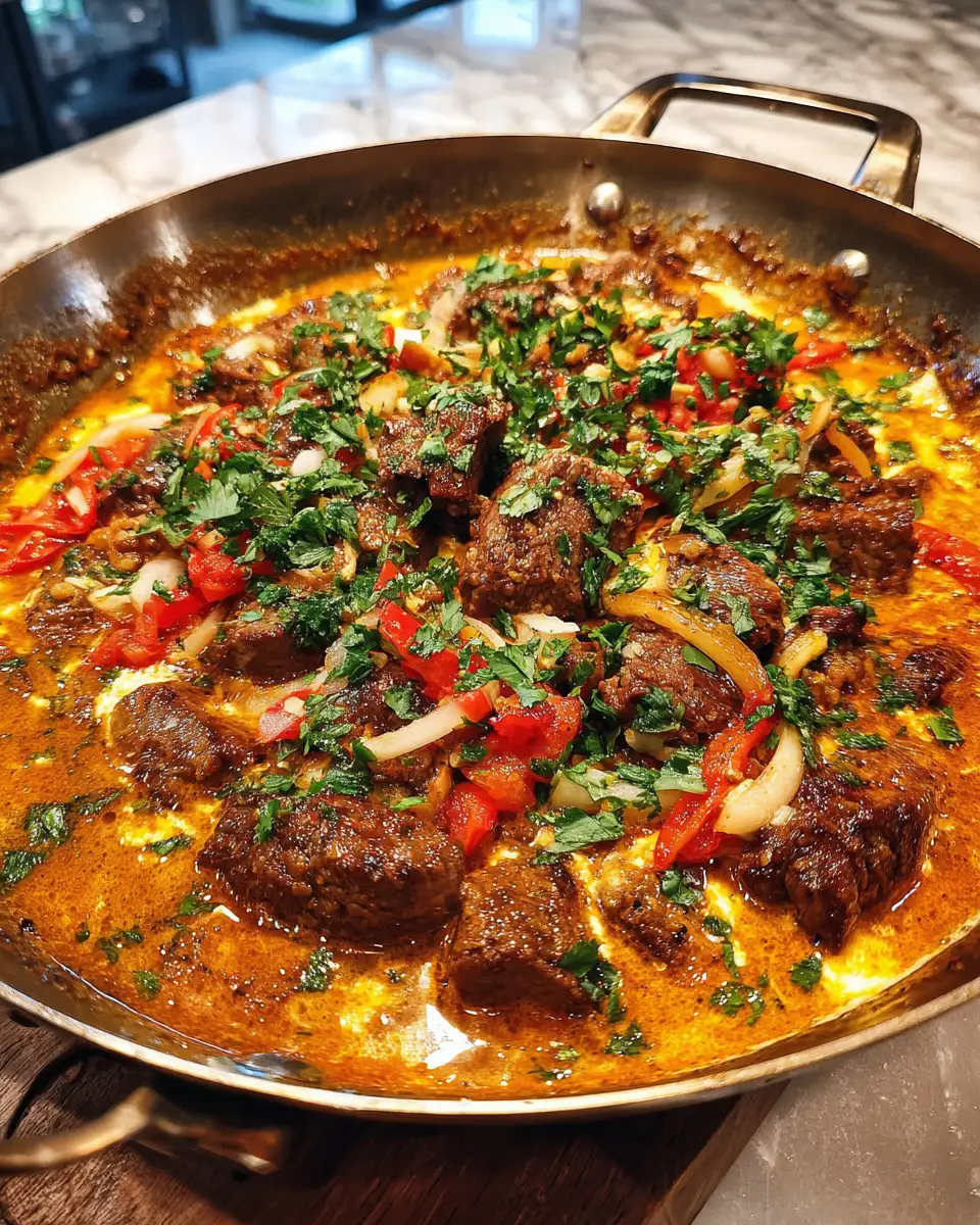 Final dish - One-Pan Wonder: Savor the Richness of a Creamy Beef Skillet Dinner