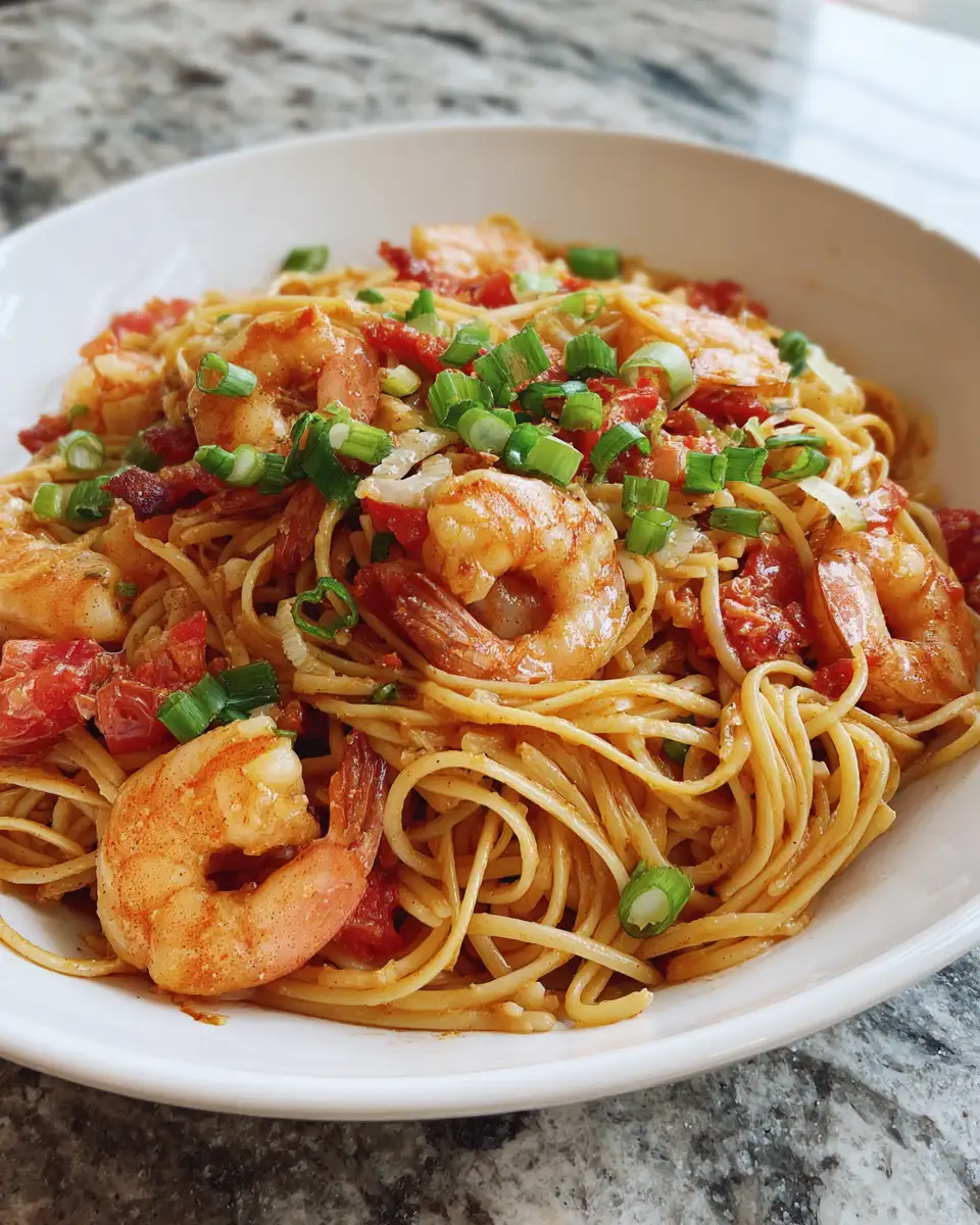 Final dish - Indulge in the Irresistible Flavors of Creamy Cajun Shrimp Pasta