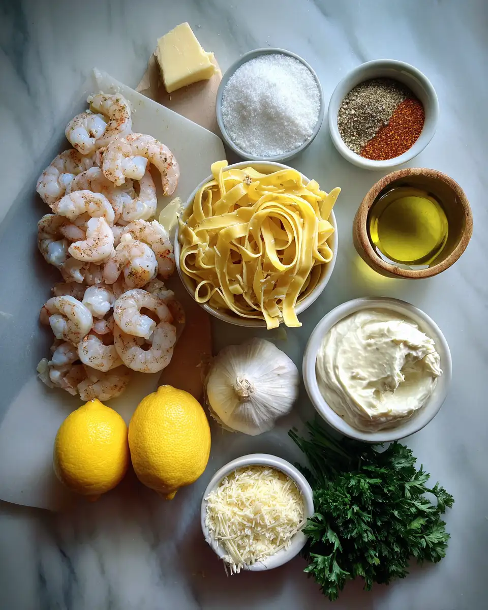 Ingredients for Indulge in the Irresistible Flavors of Creamy Cajun Shrimp Pasta