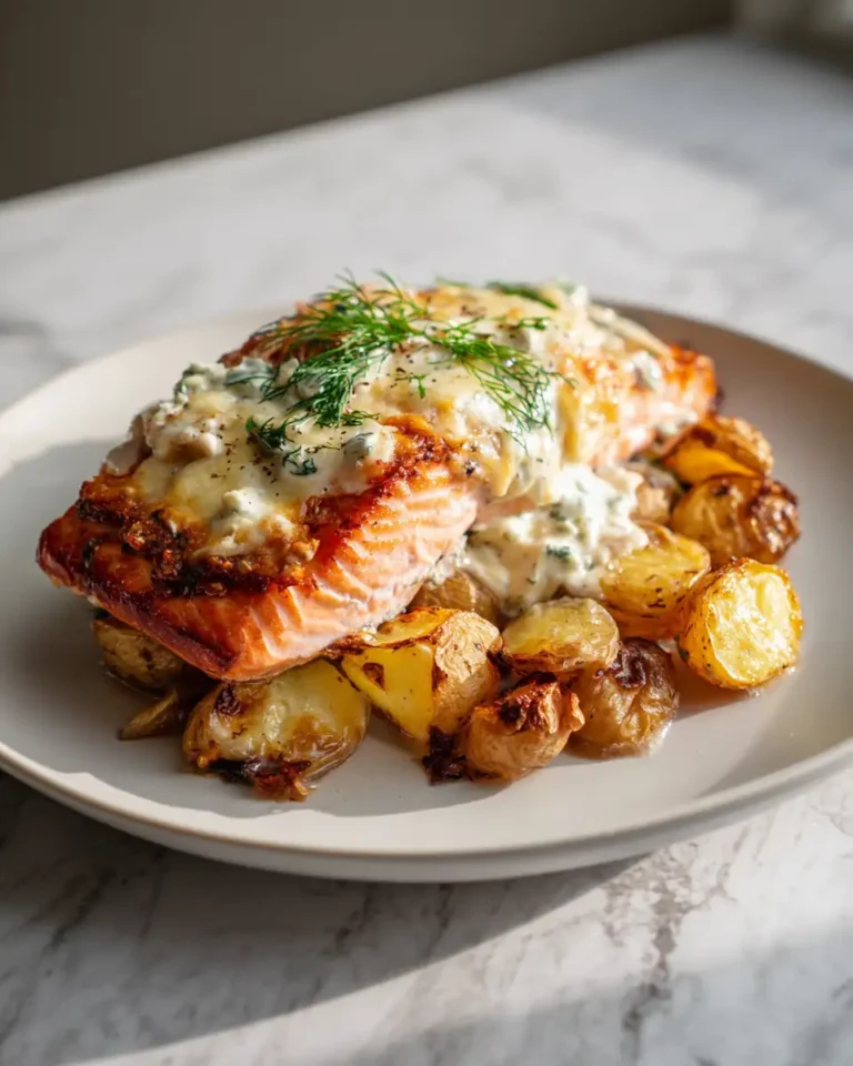 Savor the Comfort: Creamy Dill Salmon Potato Bake Delight - Featured Image