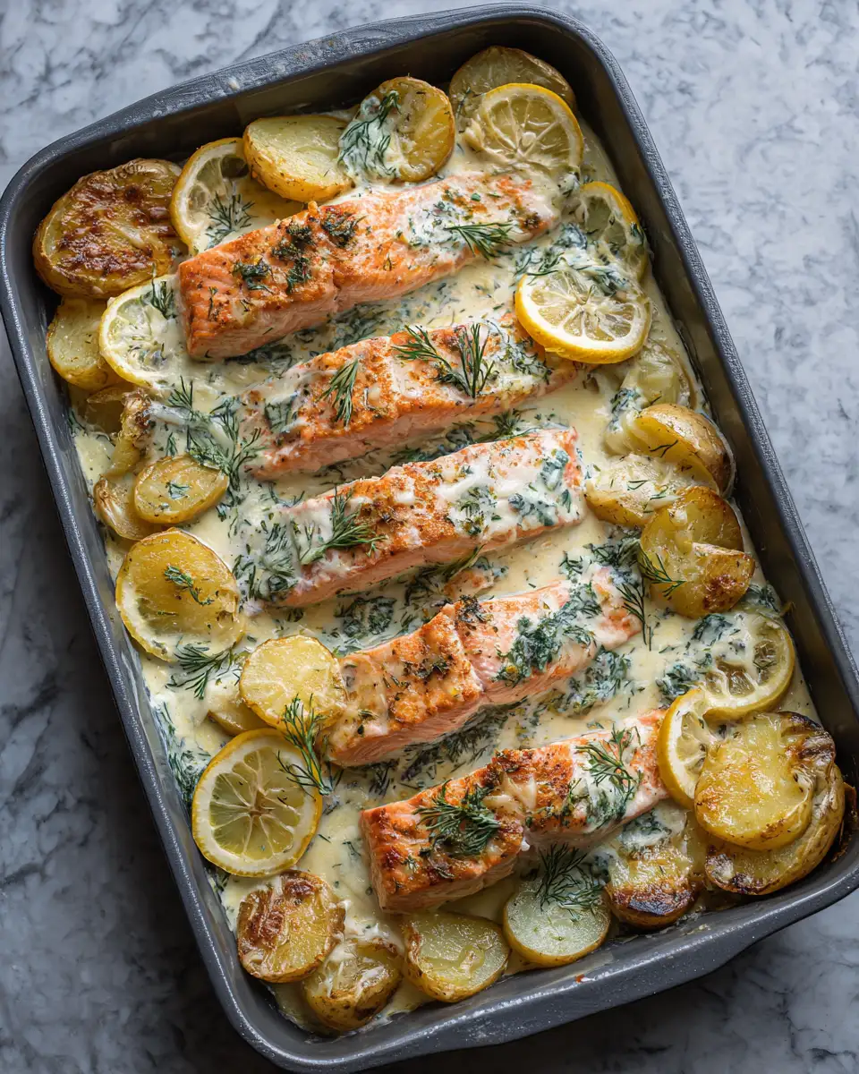 Ingredients for Savor the Comfort: Creamy Dill Salmon Potato Bake Delight