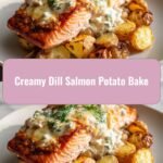 Savor the Comfort: Creamy Dill Salmon Potato Bake Delight