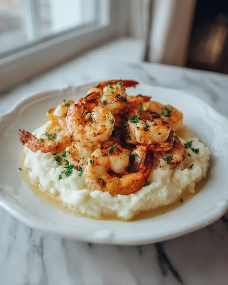 Indulge in Ultimate Comfort: Creamy Garlic Shrimp Over Mashed Potatoes - Featured Image