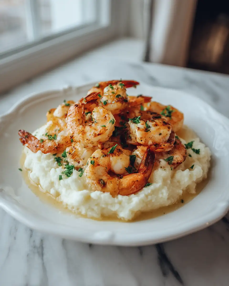 Indulge in Ultimate Comfort: Creamy Garlic Shrimp Over Mashed Potatoes - Featured Image