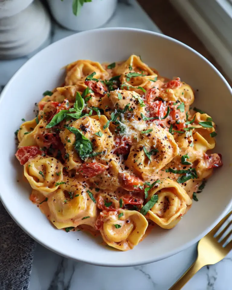 Savor the Comfort: Creamy Garlic Tomato Tortellini Delight - Featured Image