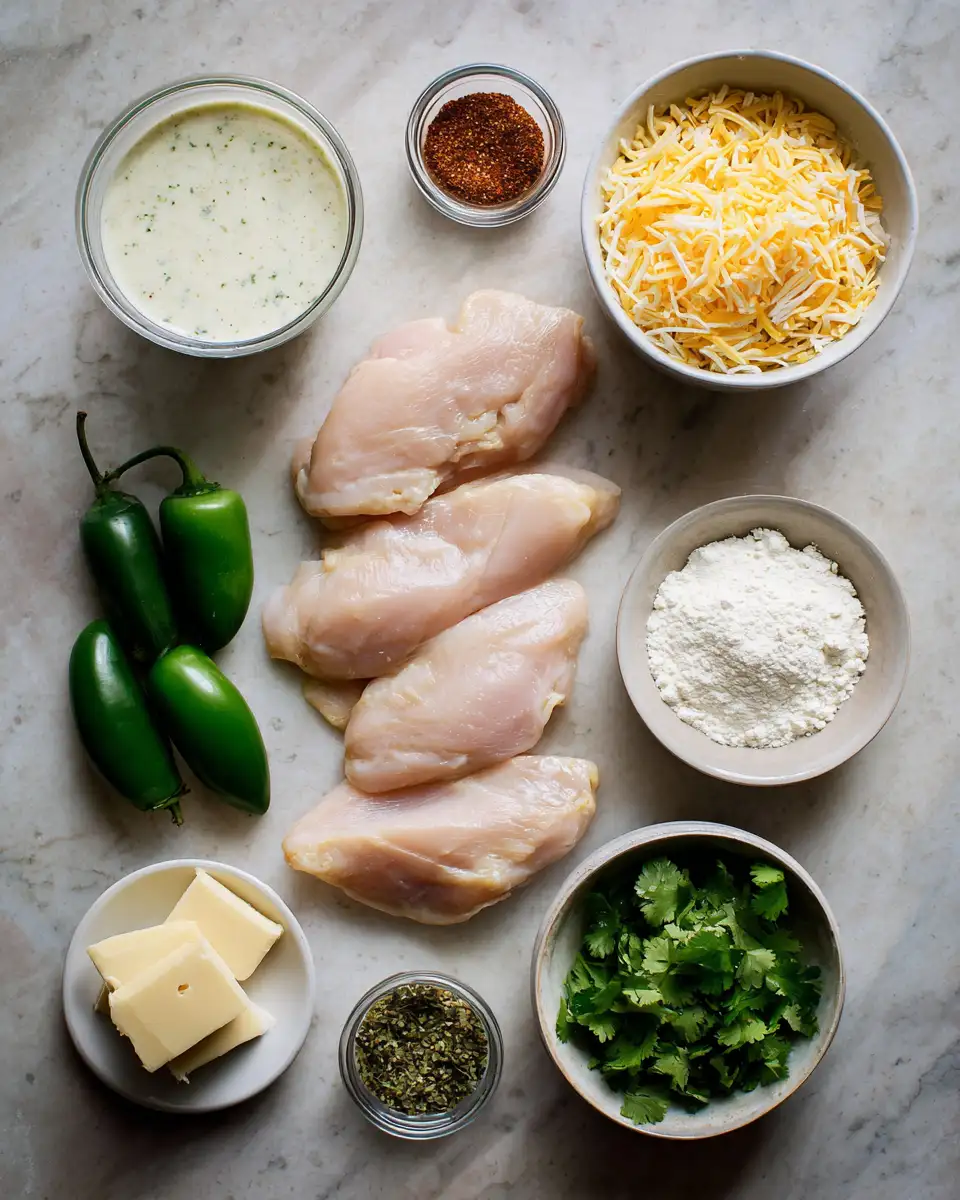 Ingredients for Spice Up Your Dinner with a Creamy Jalapeno Chicken Skillet Sensation