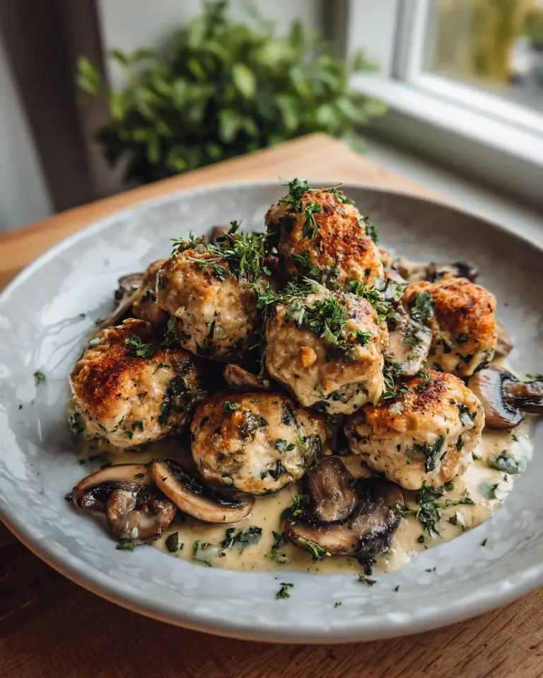 Irresistibly Delicious: Creamy Mushroom Chicken Meatballs That Will Wow Your Taste Buds - Featured Image