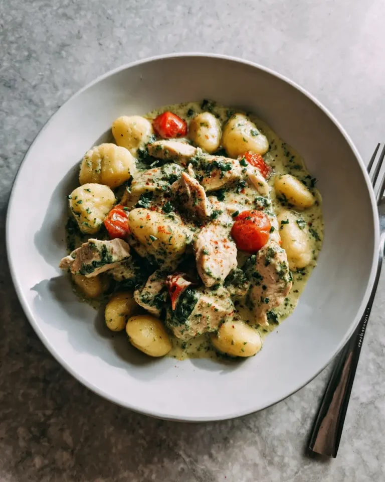 Indulge in Comfort: Creamy Pesto Chicken Gnocchi Delight - Featured Image