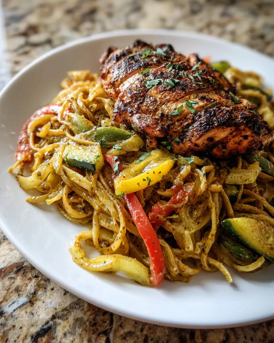 Final dish - Spice Up Your Dinner with Creamy Rasta Pasta and Jerk Chicken Delight