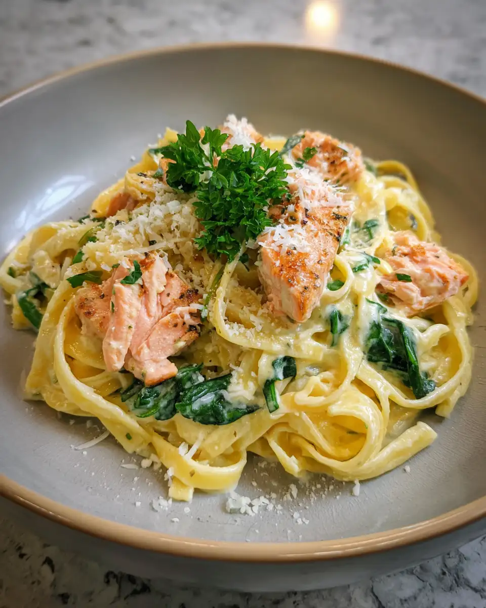 Ingredients for Indulge in the Ultimate Creamy Salmon Pasta Delight