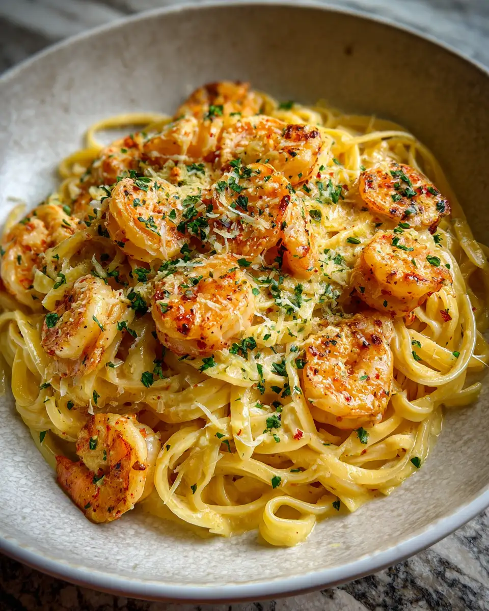 Final dish - Irresistibly Creamy Shrimp Linguine: A Seafood Lover’s Dream