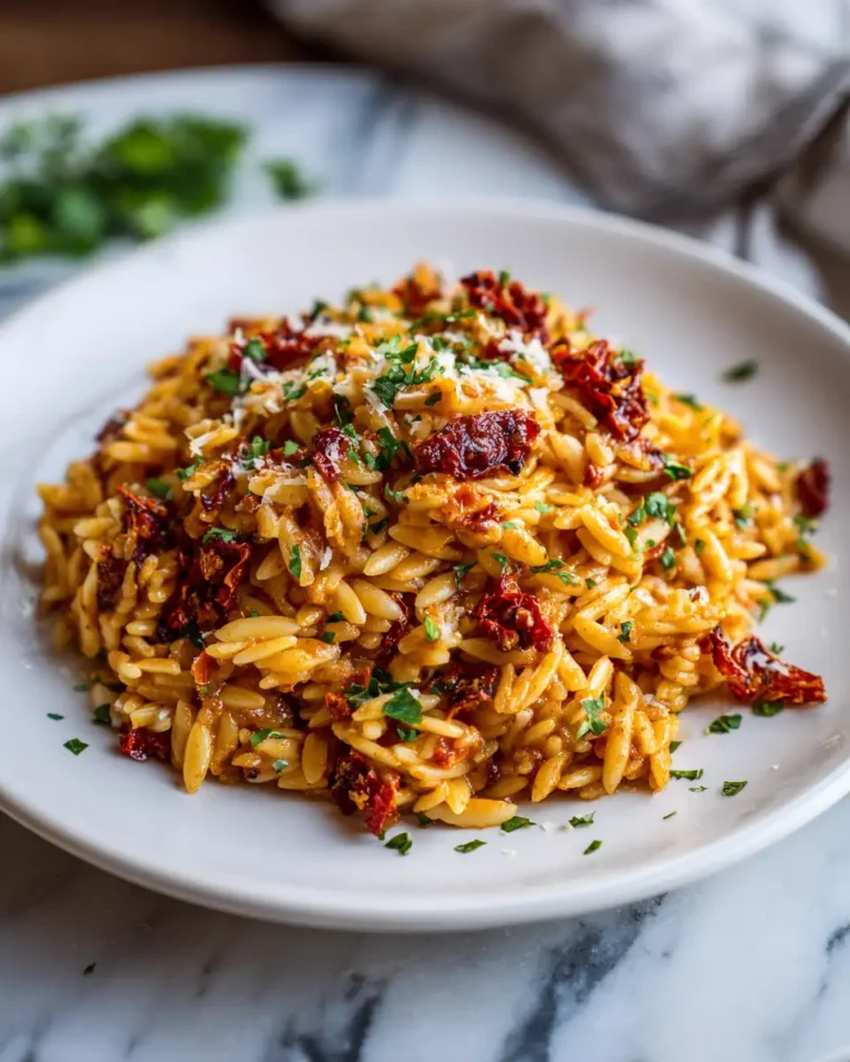 Indulge in Comfort: Creamy Sun Dried Tomato Orzo Delight - Featured Image