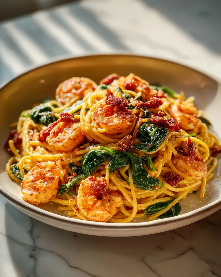 Dazzle Your Taste Buds with Creamy Sun-Dried Tomato Shrimp and Spinach Pasta - Featured Image