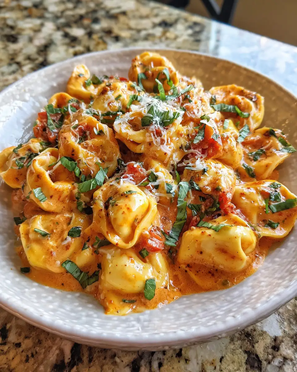 Irresistibly Creamy Tomato Basil Tortellini: A Comforting Italian Delight 6 Final dish - Irresistibly Creamy Tomato Basil Tortellini: A Comforting Italian Delight