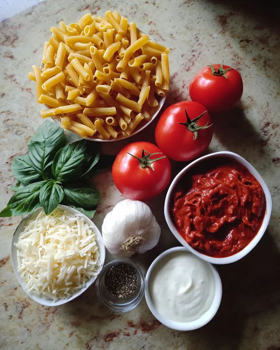 Ingredients for Indulge in the Ultimate Comfort with Creamy Tomato Pasta