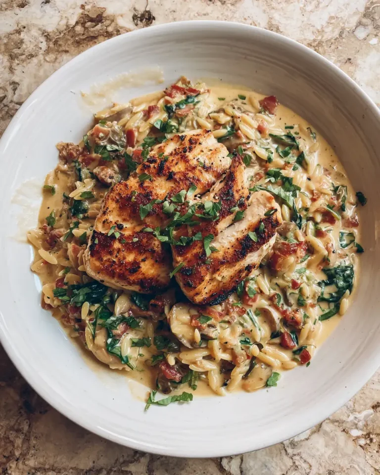 Indulge in Blissful Flavors with Creamy Tuscan Chicken Orzo - Featured Image