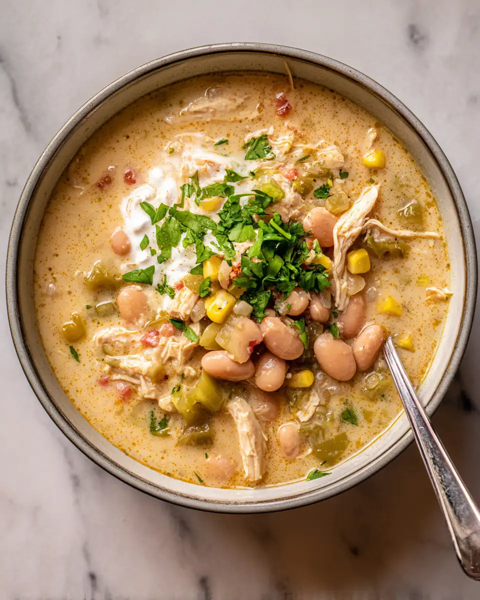 Ingredients for Irresistible Comfort in a Bowl: Creamy White Chicken Chili Delight