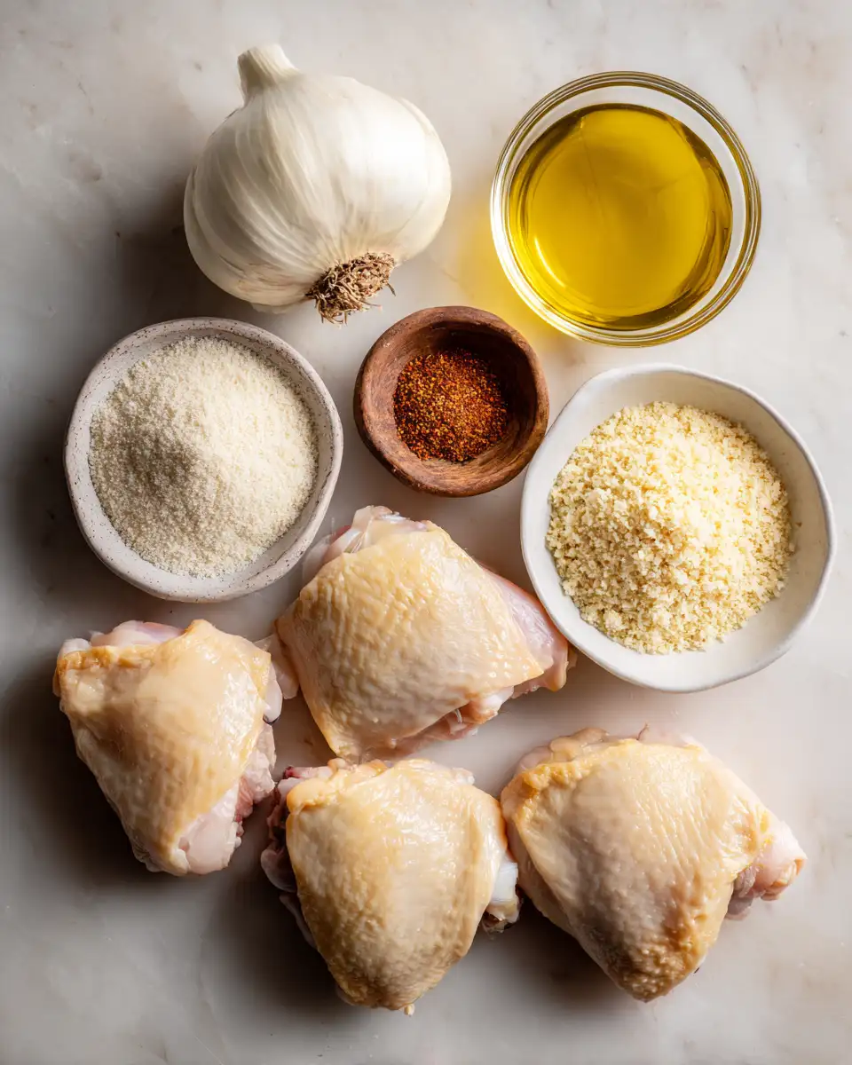 Ingredients for Ultimate Crispy Baked Chicken Dinner Delight