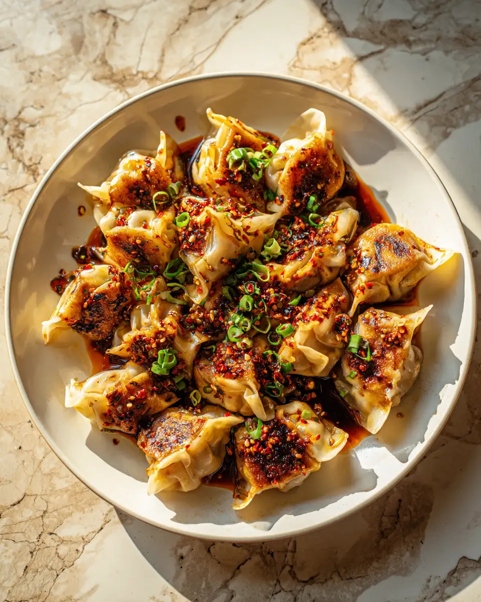 Final dish - Sizzling Sensation: Dive into Crispy Chili Oil Dumplings