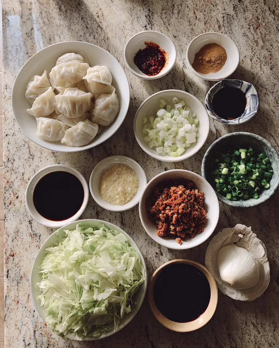 Ingredients for Sizzling Sensation: Dive into Crispy Chili Oil Dumplings