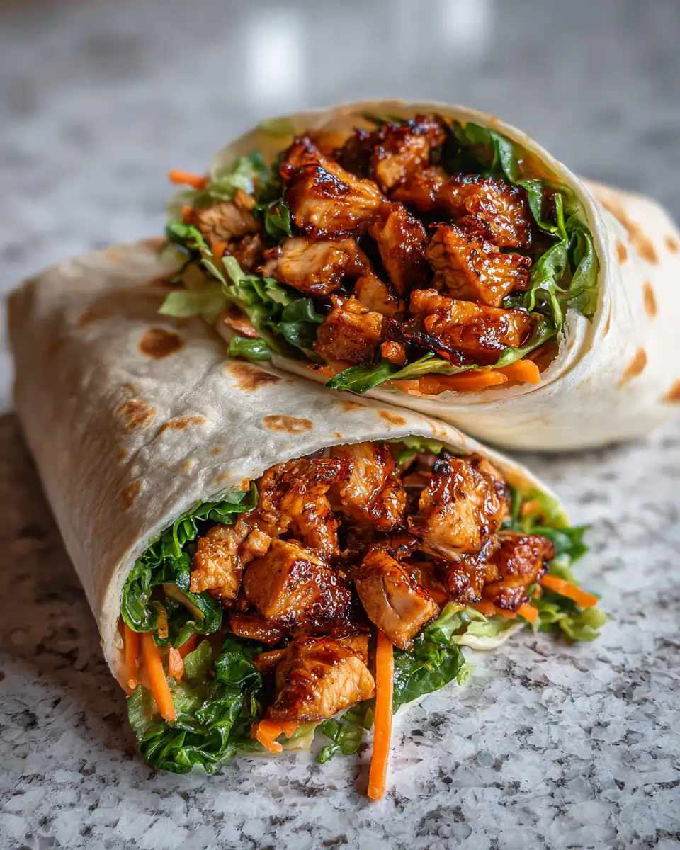 Final dish - Sizzling Delight: Crispy Hot Honey Chicken Wraps That Pack a Punch
