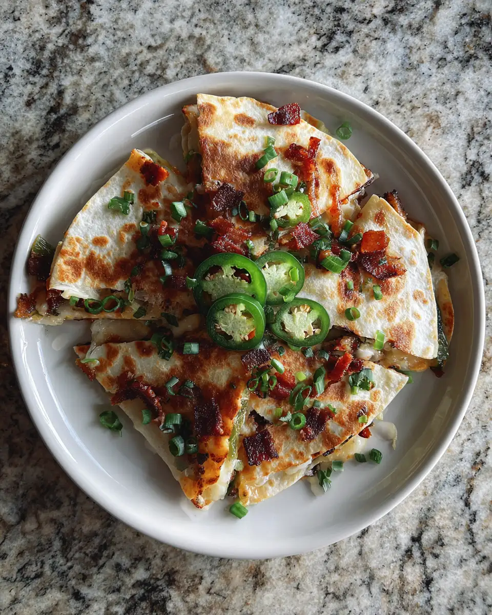 Final dish - Sizzling Delight Crispy Jalapeño Popper Quesadillas That Spice Up Your Plate