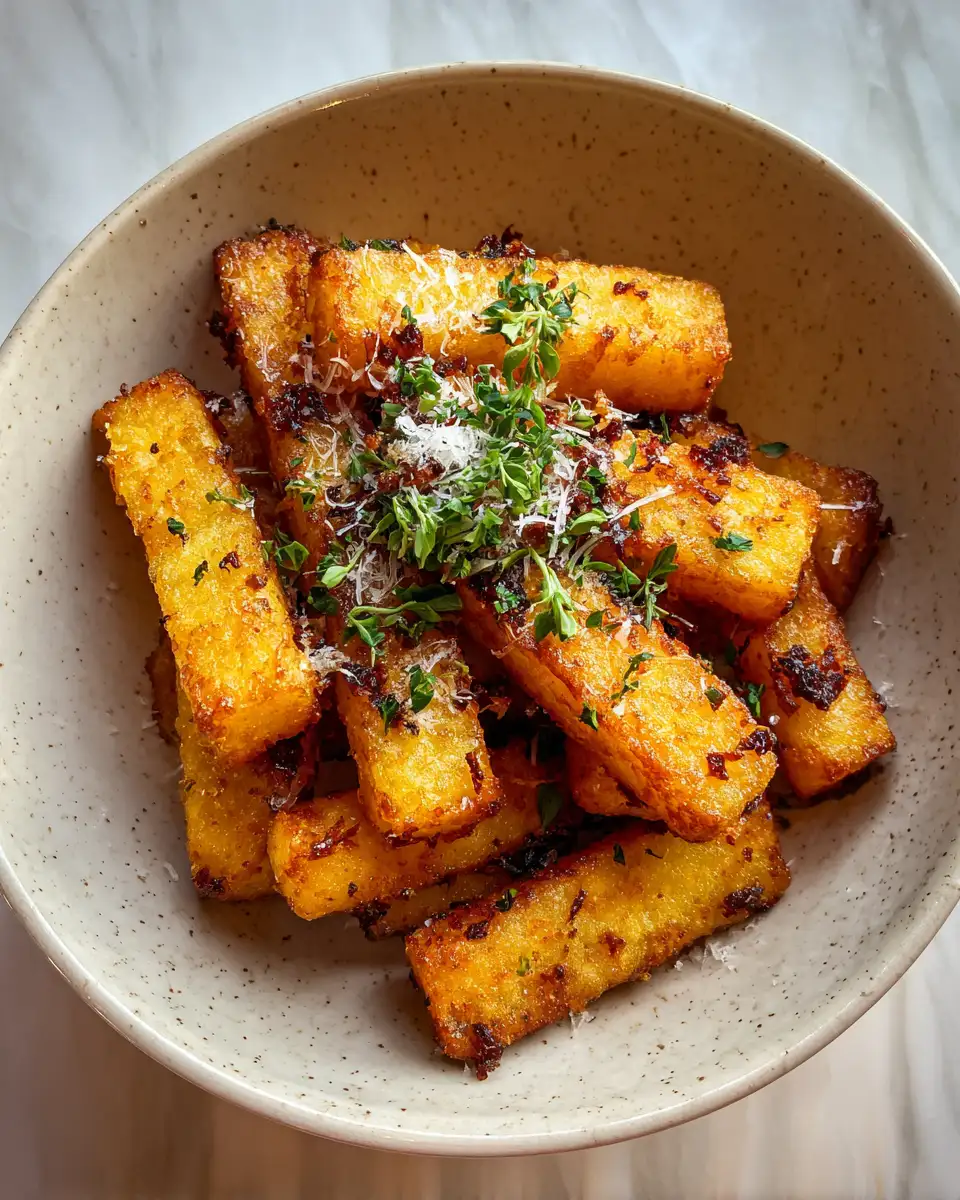 Final dish - Crispy Parmesan Polenta Fries: Your New Favorite Snack Delight