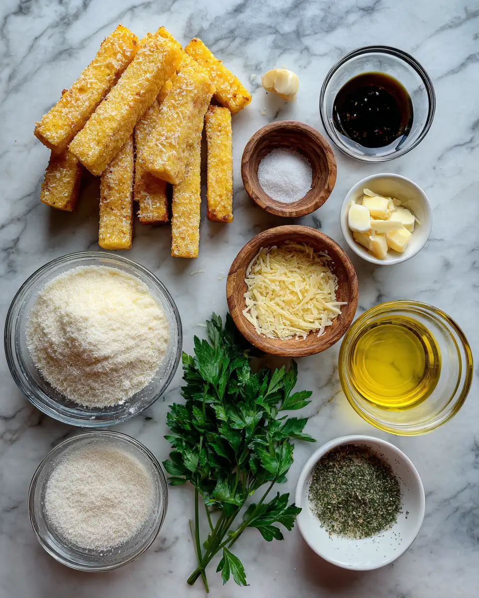 Ingredients for Crispy Parmesan Polenta Fries: Your New Favorite Snack Delight