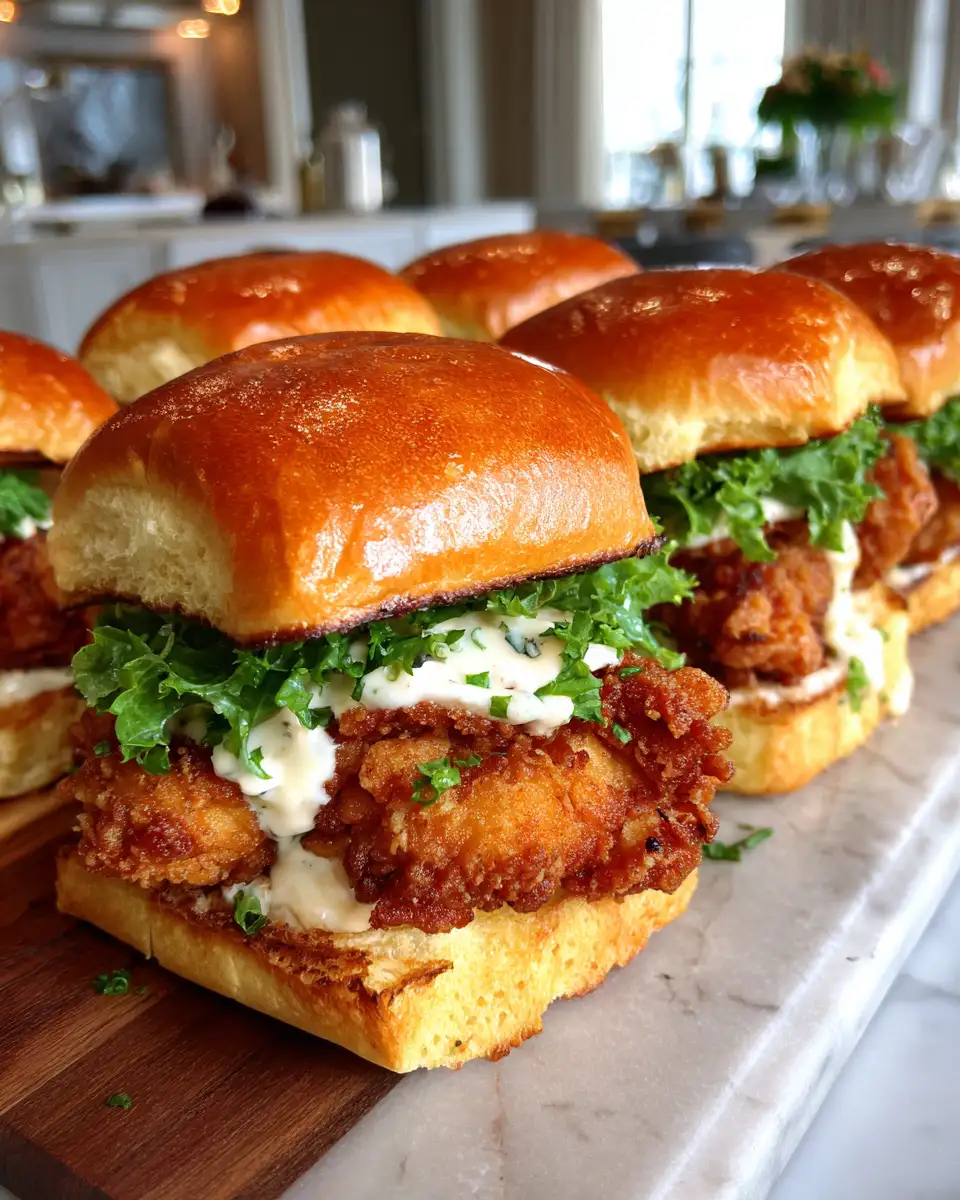 Final dish - Savor the Crunch: Irresistible Crispy Ranch Chicken Sliders