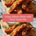 Crispy Salmon Strips with Herb Tartar Dip: A Crunchy Delight for Seafood Lovers