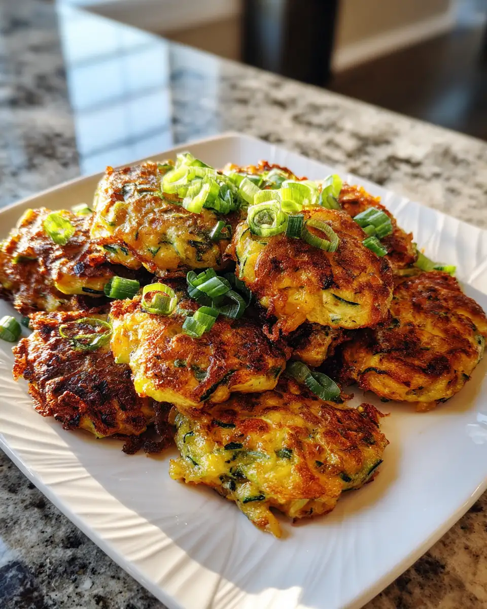 Final dish - Golden Bites of Joy Crispy Zucchini Fritters Delight