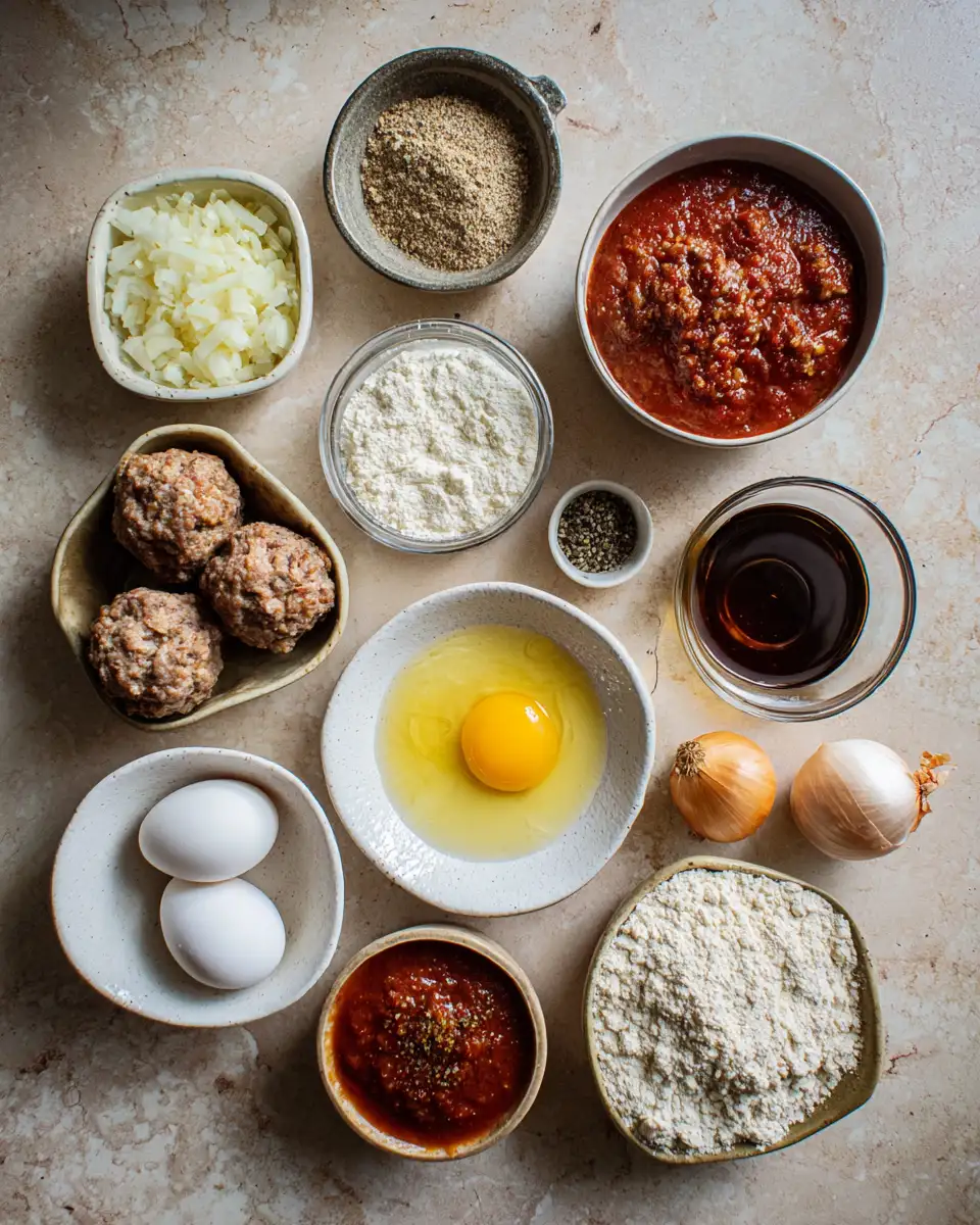 Ingredients for Savory Slow-Cooked Delights: Irresistible Crockpot Onion Meatballs