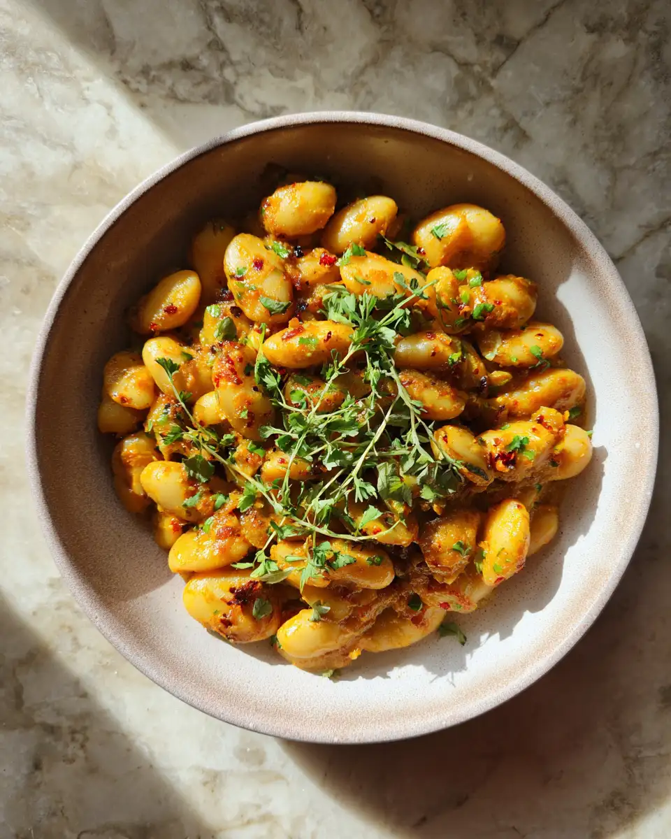 Final dish - Spice Up Your Meals with Delicious Curried Butter Beans