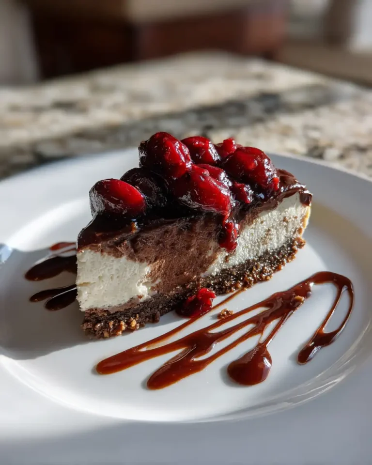 Indulge in Decadence: Dark Chocolate Cherry Cheesecake Delight - Featured Image