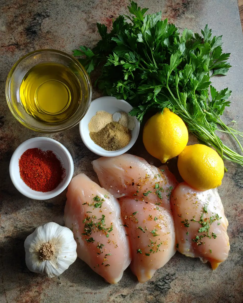 Ingredients for Effortless Gourmet Delight Easy Baked Chicken Recipe That Wows