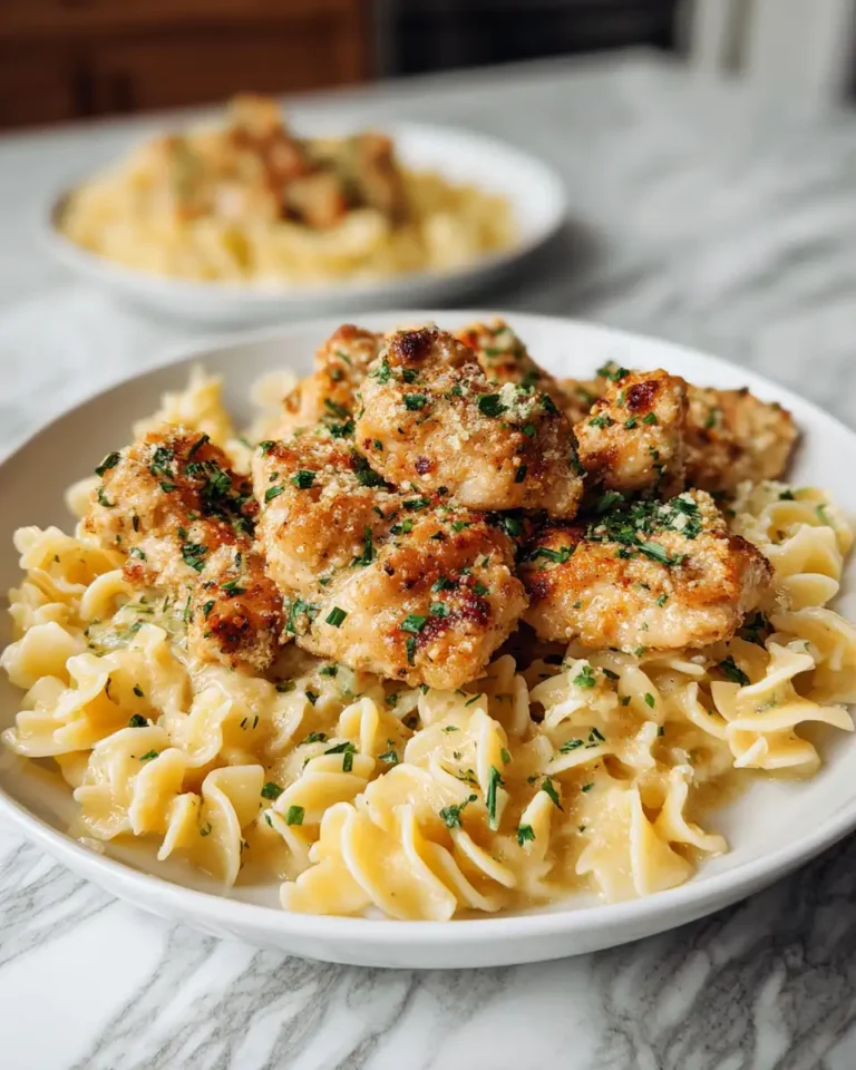 Irresistibly Delicious Garlic Butter Chicken Bites with Pasta - Featured Image