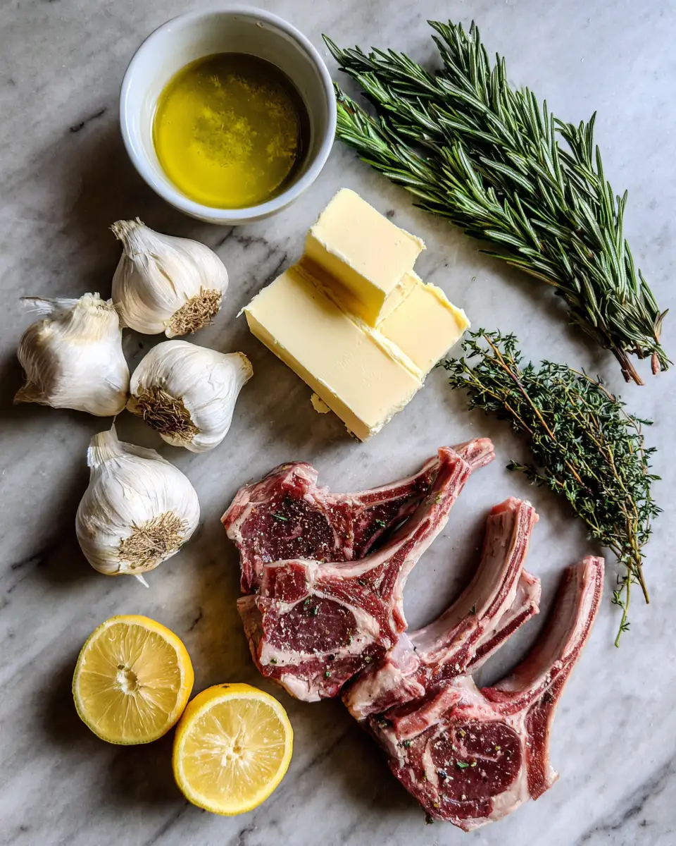 Savor the Flavor: Irresistible Garlic Butter Lamb Chops with Herbs 4 Ingredients for Savor the Flavor: Irresistible Garlic Butter Lamb Chops with Herbs